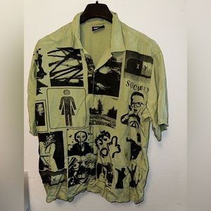 Pleasures Camp Collar Shirt Button Down Short Sleeve